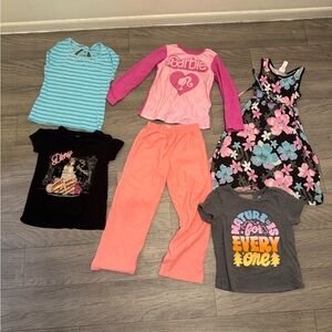 Barbie Pink and White Kids Pajama Set